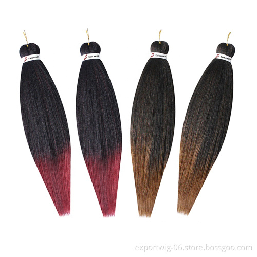 pre braided hair extensions easy wearing multi color Marley braiding Hair in stock wholesale prestretched braiding hair